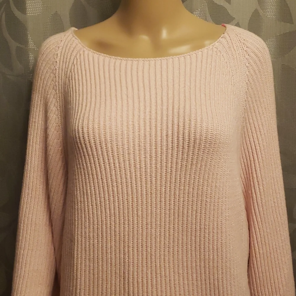Lou & Grey Pink Ribbed Oversided Sweater